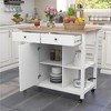 PAGED Kitchen Island with Solid Wood Top, Versatile Kitchen Island Cart with Locking Wheels, Towel Rack for Kitchen - 2 of 4