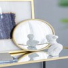 FONTOI Gold Round Mirror with Iron Frame, Modern Decorative Wall Accent for Living Room, Bedroom, Vanity, or Entryway, Gold, 15"*1.2"*15" - 3 of 4