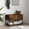 vidaXL Storage Bench Smoked Oak 27.6 in.x16.7 in.x18.5 in. Engineered Wood - 3 of 4