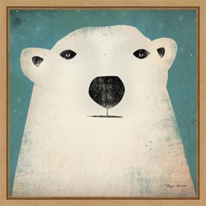 Amanti Art Polar Bear by Ryan Fowler Canvas Wall Art Print Framed 16-in. x 16-in. - 1 of 4