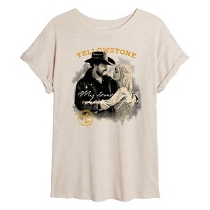 Women's - Yellowstone - My Tomorrows Are All Yours Oversized Graphic T-Shirt - 1 of 4