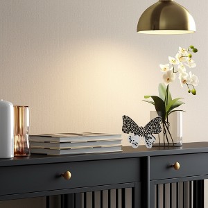 Sagebrook Home Wooden Butterfly Decor - Contemporary White Mosaic Glass Butterfly Statue for Home or Office Decorative Accent - 1 of 4