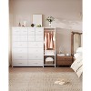 16 Drawers Dresser for Bedroom, Clothes Storage Organizer with Hanging Rack, 51" Tall Chest of Drawers with Fabric Bins, Large Closet Dresser - 4 of 4