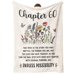 60th Birthday Gifts for Women, Chapter 60 Birthday Blanket, 60 Year Old Bday Gift for Woman, Friend, Sister, Mom, 1965 - 1 of 4