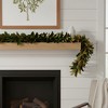 HomeRoots 60" Brown And Green Linear Magnolia Leaf Wreath Garland - 2 of 4