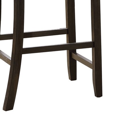 Distressed Walnut High Ladderback Wood Side Chair