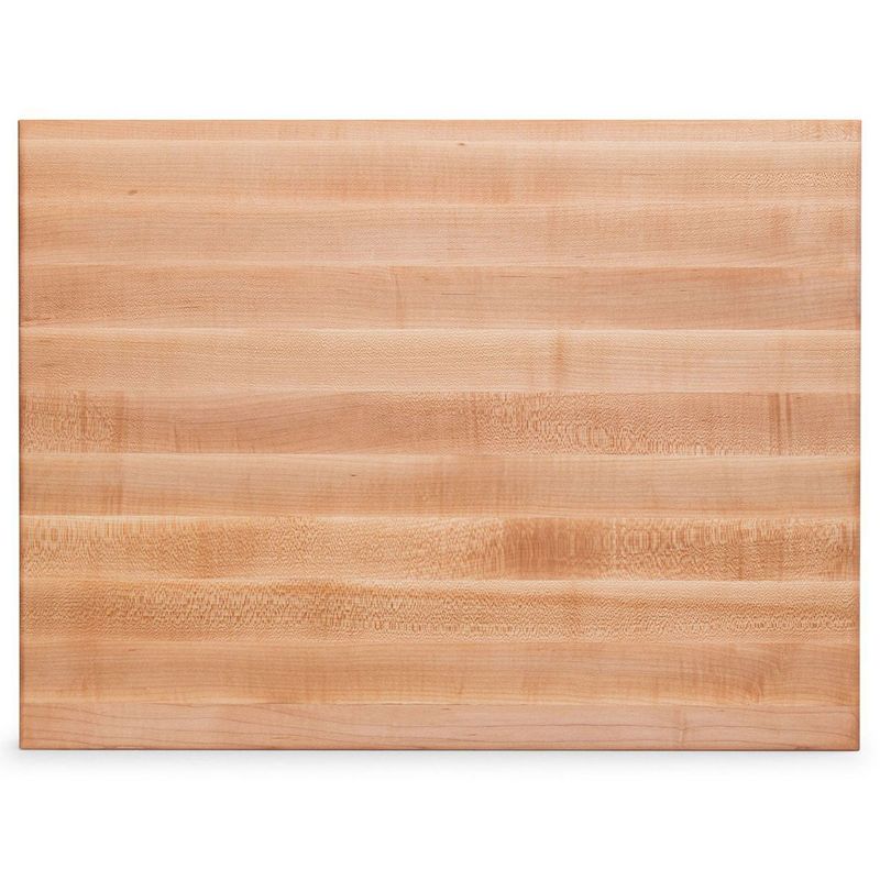 John Boos Platinum Commercial Edge Grain Maple Wood Reversible Food Prep Cutting Board Block with Side Handles, 3 of 8