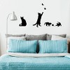 Unique Bargains Cat Pattern Living Room Bedroom Wall Sticker Self-stick DIY Art Decal - 4 of 4