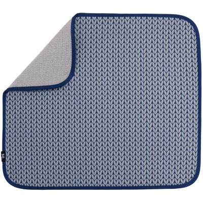 LunaLulinlk Dish Drying Mat, 16” x 18”, Absorbent Microfiber Kitchen Counter Mat, Dish Drying Pad Large, Blue