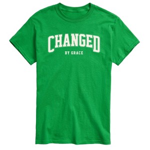 Men's - Instant Message - Changed By Grace Collegiate Short Sleeve Graphic T-Shirt - 1 of 4