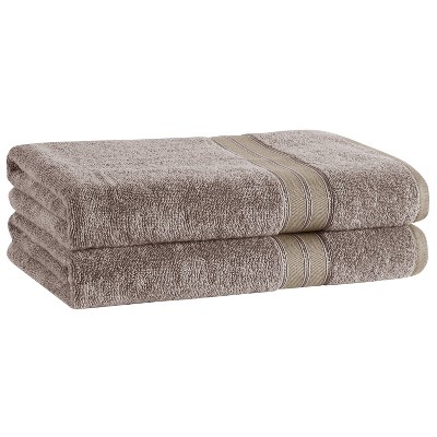 2pk Cotton Rayon from Bamboo Bath Towel Set Taupe - Cannon
