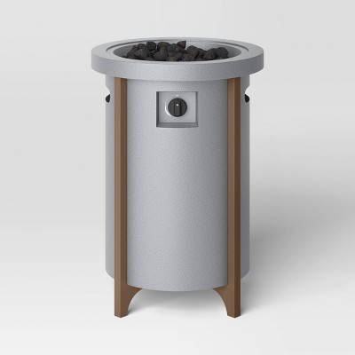 20lb Column Propane Fire Pit Gray - Threshold™