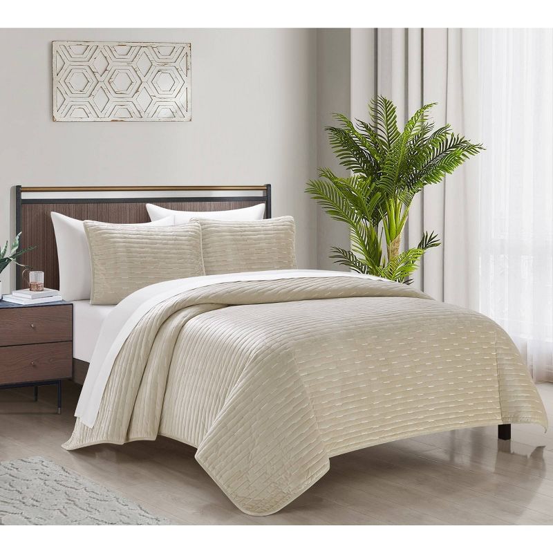 Chic Home Design 7pc Queen Cassidy Quilt Set, 3 of 8
