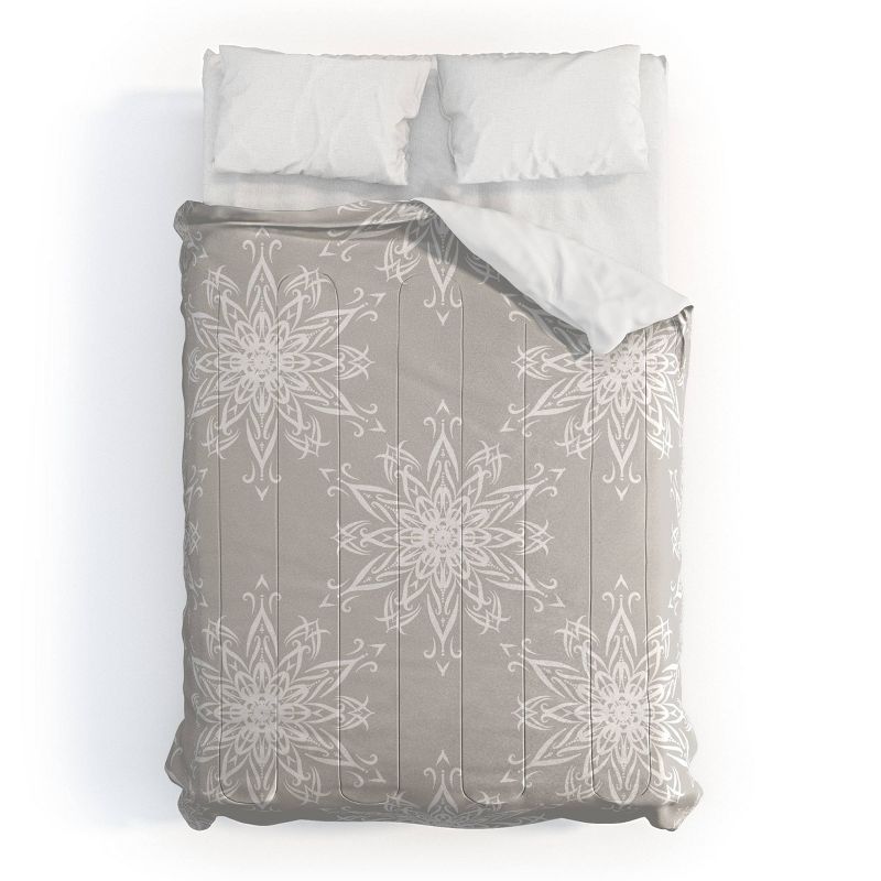 Queen Lisa Argyropoulos La Boho Snow Polyester Comforter + Pillow Shams Beige - Deny Designs, 1 of 8