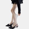 Anna-Kaci Women's Sheer Bow Line Pattern Tights with Soft Stretch Mesh, Delicate Ribbon Artwork, and Smooth Knit Finish - 3 of 4