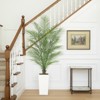 Garvee Artificial Palm Tree - Fake Tree with White Tall Planter-Faux Tropical Areca Floor Plant in Pot - Artificial Silk Plant for Home Decor Indoor - 2 of 4
