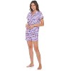 Casual Nights Women's Rayon Printed Short Sleeve Capri Pajama Set - 3 of 4