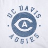 Women's University of California, Davis Classic Retro Stamp Cap Sleeve Baby Rib Crop Top White - 3 of 4