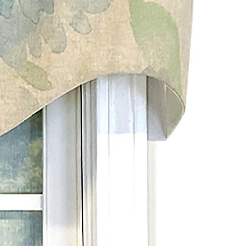 Linen Floral Regal 3" Rod Pocket Window Valance 50" x 17" Natural by RLF Home, 2 of 4