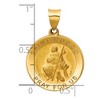 Black Bow Jewelry 14k Yellow Gold Hollow St. Rocco Medal Pendant, 19mm (3/4 Inch) - 4 of 4
