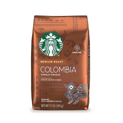 Starbucks Medium Roast Ground Coffee — Colombia — 100% Arabica — 1 bag (12 oz.)