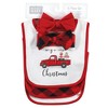 Hudson Baby Infant Girls Cotton Bib and Headband or Caps Set, Red Truck Bows, One Size - 2 of 4