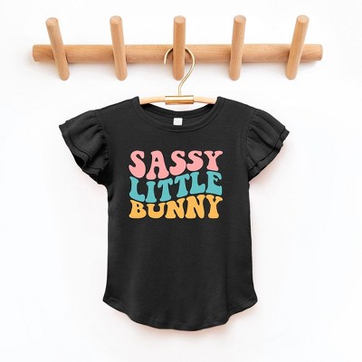 The Juniper Shop Sassy Little Bunny Toddler Flutter Sleeve Tee