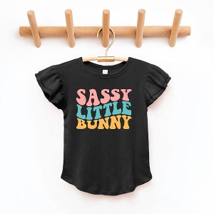 The Juniper Shop Sassy Little Bunny Toddler Flutter Sleeve Tee - 1 of 2