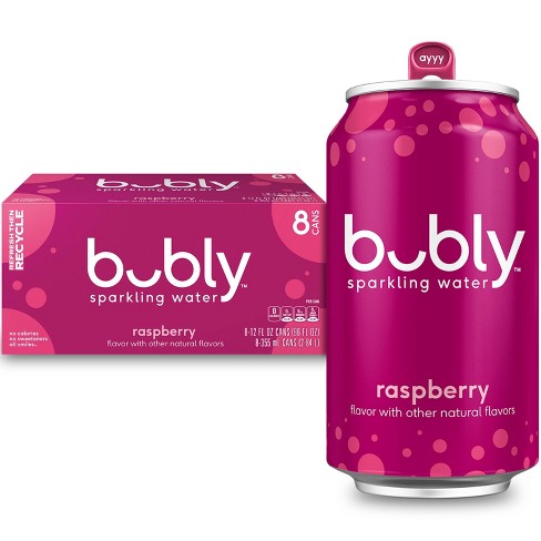 bubly Raspberry Sparkling Water - 8pk/12 fl oz Cans - image 1 of 4