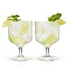 Viski Admirl Stemmed Cocktail Glasses, Vintage Drinkware Perfect for Gin & Tonic, Spritz, and Manhattans, Crystal Glassware, Set of 2, 9oz - 4 of 4