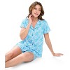 Casual Nights Women's Rayon Printed Short Sleeve Capri Pajama Set - 3 of 4