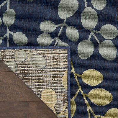 Caribbean Bliss Square Hand-Knotted Rug in Lush Blue, 63"