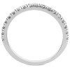 Pompeii3 1/4ct Diamond Ring Stackable Engagement Womens Wedding Band 10K White Gold - 3 of 4