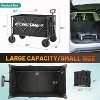 MaseiKar Heavy Duty 350 Lbs Capacity Collapsible Wagon, Outdoor Folding Camping Wagons, Grocery Portable Utility Cart, Adjustable Rolling Carts - 2 of 4