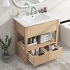 NicBex 30" Bathroom Storage Cabinet with Sink, Bathroom Vanity, 2 Spacious Drawers and 1 Open Shelf for Bathroom - 3 of 4
