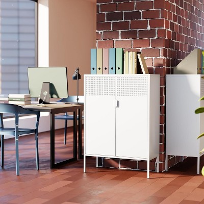 NicBex Steel File Cabinet with Adjustable Laminates, Side Cabinets Shoe Cabinets for office, Entryway