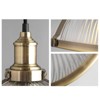 HOMLUX Single-Light Wrought Iron Glass Chandelier - Nickel - 4 of 4