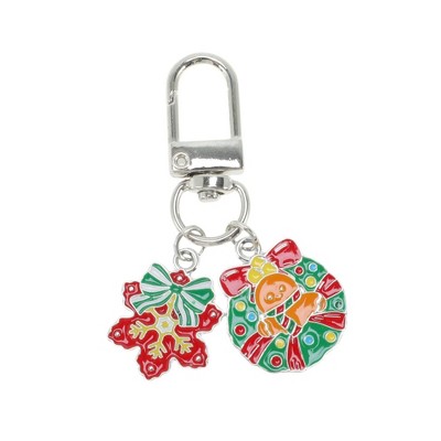 Unique Bargains Christmas Keychain Lobster Clasp Zinc Alloy Multi-colored 1 Pc