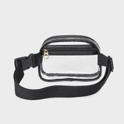 Universal Thread Essential Belt Crossbody Bag - Universal Thread™ Clear/Black: TPU Shell, Adjustable Strap, Crossbody Style, Solid Pattern — фото 3