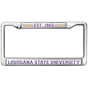 LSU Est. 1860 Full Size Standard License Plate Metal Frame - 1 of 4