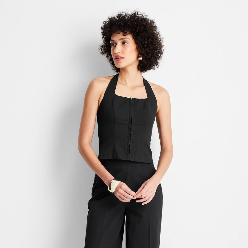 Women's Tie Neck Halter Top - Future Collective™ with Jenee Naylor, 1 of 7