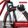 BestParts 27.5 Inch Mountain Bike, Trail City Commuter Bicycle, 21-Speed Aluminum MTB with Disc Brakes, Front Suspension, for Men 5'4–6'2", Red - 3 of 4