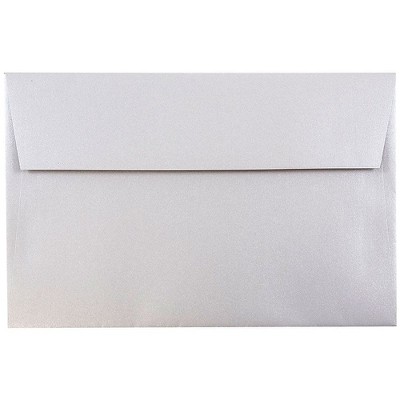 JAM Paper A10 Metallic Invitation Envelopes 6 x 9.5 Stardream Silver SD5390