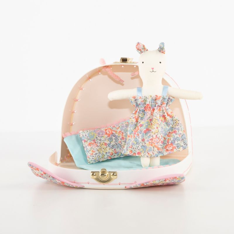 Meri Meri Floral Kitty Mini Suitcase Doll (Pack of 1), 3 of 9