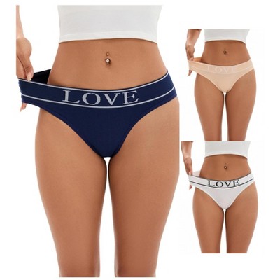 INSPIRE CHIC 3 Packs Women's Mid-Waisted Underwear No Trace Briefs High Elasticity Soft Strech Ladies Panties