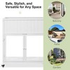 ORRD 35.4"x17.7"x37.4" Mini Wood Cold Frame, 2-Door Garden Greenhouse with Wheels, Raised Bed with Liner, Indoor/Outdoor, White - 3 of 4