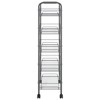 vidaXL 5-Tier Kitchen Trolley Gray 18.1 in.x10.2 in.x41.3 in. Iron - 4 of 4