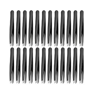 LOVELAY CREATIONS 24-Pack Steel Slanted Tweezers - 1 of 4