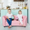 Costway 2 Seat Kids Sofa Armrest Chair with Two Cloth Pillows Perfect for Girls Pink - 4 of 4