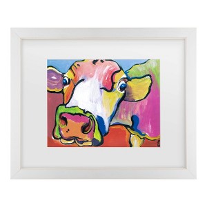Trademark Fine Art Pat Saunders-White Fuschia Strata Matted Framed Art - 1 of 4